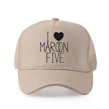 Augstas kvalitātes tīras kokvilnas Vīriešu maroon 5 Logo Uzdrukāts Beisbola cepure Modes Stila klp sievietēm