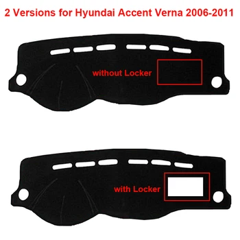 Auto Iekšējā Paneļa Vāks Hyundai Akcentu Verna 2006 - 2011 Auto Dash Mat Paklājs Cape Sun shade Dashmat Pad 2010 2009 2008