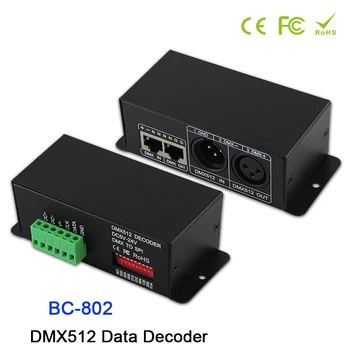 BC-802 DC5V-DC24V DMX512, lai SPI(TTL) pārveidotājs dekoderi;Izejas signāla 6803/1809/8806/9813/3001/2801(kā jūs choses) Datu Dekoderi