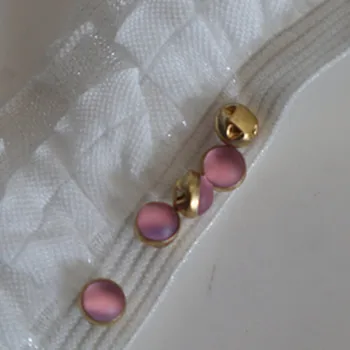 BJD Lelles apģērbtu diy piederumi 4mm rozā pogu