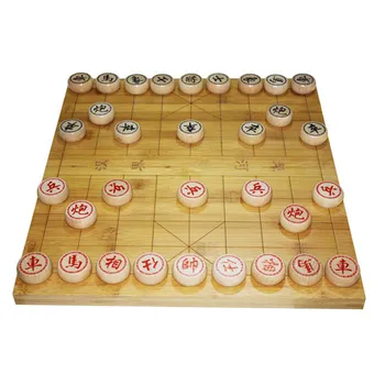 BSTFAMLY Ķīniešu Šahs Xiang Qi Izmērs 4 Koka kastē un detaļu Locīšanas Checkboard 32Pcs/Set Nav Magnētisko Puzzle Spēle Bērniem, Dāvanu C06