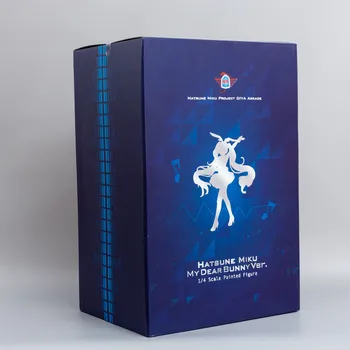 Bandai 45Cm Hatsune Princese Modeli, Mans Mīļais Zaķis Miku 1/4 Melodiju Lelles Kastē Iepakotu Japāņu Anime Attēls Rotaļlietas Unisex Rotājumi