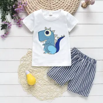 BibiCola Jaunu Cartoon Vasaras Baby Boy Apģērbs Uzstādīt Tvertnes Augšpusē + Šorti Mazulis, Zēns Summer Set Bērniem Zēns Apģērbu Komplekts Bez Piedurknēm