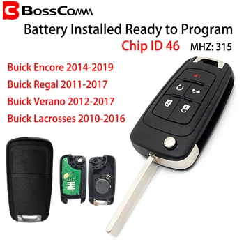 Bosscomm Par Buick Regal Encore Auto Atslēgu Fob, 2012 2013 2016 2017 Auto-Tālvadības Verano Lacrosses Keyless Ierakstu