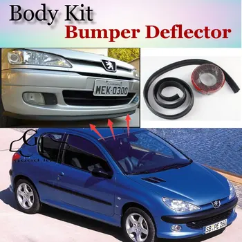 Bufera Lūpu Deflektoru Lūpām Par Peugeot 206 / Naza 206 Priekšējais Spoilers Svārki Automašīnas Lūpu Draugiem Automašīnu Skatīt Melodija / Body Kit / Lentes