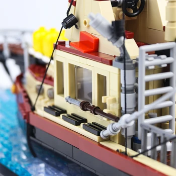Buildmoc Zvejas Laivu Pilsētas Lielo Transportlīdzekļu Ķieģeļus Celtniecības Bloki Modeli, rotaļlietas, Bērnu Bērni Ziemassvētku Dāvanu