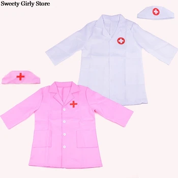 Bērniem, Meitene, Zēns, Ārsts, Medmāsa Cosplay Kostīmu Maskēties Puse Drēbes Bērniem Profesionālo Vienotu Apģērbu Pieredzi Spēle
