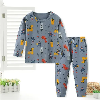 Bērnu Pidžamas Uzvalks, Zēnu Pidžamas Sleepwear Baby Boy Apģērbs, kokvilnas T-Krekli Bērnu Pidžamas Mājās Sporta Tērps, Apģērbs