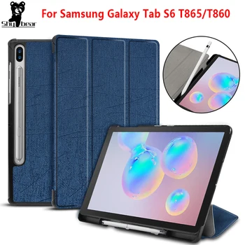 Case For Samsung Galaxy Tab S6 2019 SM-T860 SM-T865 gadījumā vāciņš Samsung galaxy 10.5 S5E SM-T725 T720 ar Pildspalvu-slots