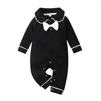 Cietā Unisex Kokvilnas Bērnu Meitene Drēbes 6-24M Baby Romper Pidžamu tauriņu Puiku Drēbes Jaundzimušajam, Mājas Drēbes