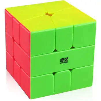 D-FantiX Qiyi Qifa Laukumā-1 Kubs SQ1 Magic Cube Stickerless Laukums-viens Ātrums Kuba Formas Puzzle Gluda Pagrieziena Square1 SQ 1 Kubs