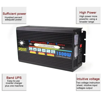 DC 24v, lai AC 220v 1500w UPS modificētu sinuss viļņu inverter auto akumulatoru uzlāde universāla aizsardzības ķēde