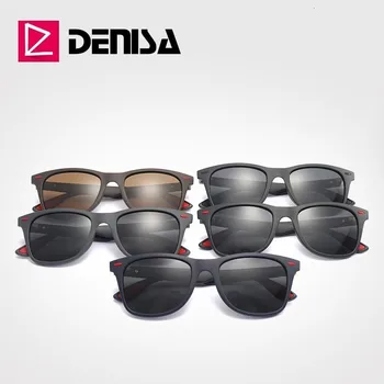 DENISA Dubultā 11 Labāko Pārdošanas Polarizētās Saulesbrilles, Ultravieglajiem TR90 Kvadrātveida Saules Brilles Zīmola Dizainere Punkti Brilles UV400 P21