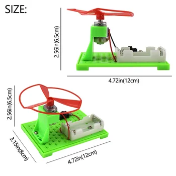 DIY Komplektu Apturēta lidojošais Šķīvītis Plastmasas Modeli, Elektriskās Rotaļlietas Centrbēdzes Spēks Principu, Fizikas Eksperimentu Samontēti Modeļa Komplekts