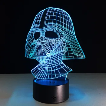 Disney Star Wars Darth Vader, Dark Warrior 7 krāsu maiņa ilūziju, LED gaismas Darth Vader apdare rotaļlietas rīcības attēls dāvanu