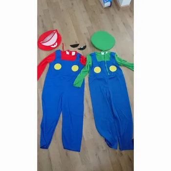 Dzimšanas Diena Super Mario Cosplay Kostīms Bērniem Booys Funy Brāļi Luigi Bros Santehniķis Halloween Fancy Dress Kostīmi