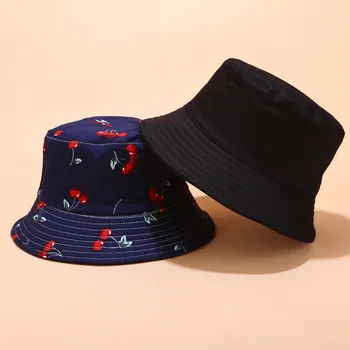 Eiropas jauno Amerikas tropisko iespiesti augļu modelis zvejnieka cepure sieviešu vasaras āra sporta saulessargs cepures atpūtas kausa cepure
