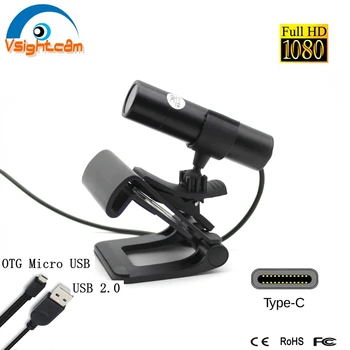 Ekskluzīvu 1080P Bullet UVC USB OTG Kamera Ar Stiprinājuma Webcam Live Linux, Android, Windows, Mac C Tipa Savienotājs pēc Izvēles