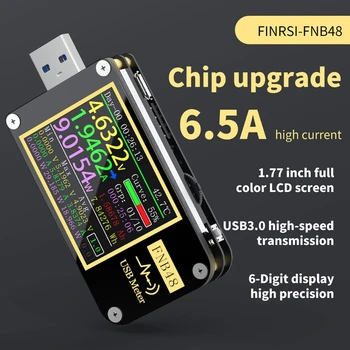 FNB48 PD Izraisīt USB testeri QC4 + PD3.0 2.0 PPS Ātri Ātrās Uzlādes Voltmetrs Ammeter Strāva Protokola Detektoru D31 20