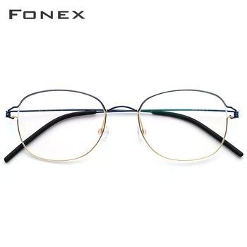 FONEX Titāna Sakausējuma Brilles Rāmis Vīriešu Recepšu Brilles korejas Sieviešu Tuvredzība Optisko Karkasa bez skrūvēm, Briļļu 98618