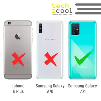 FunnyTech®Stand case for Samsung Galaxy A71 Silikona l Mini chihuahuas Skaidrs