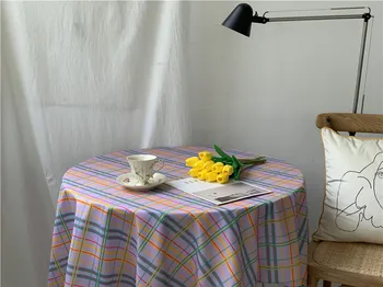 Galda Lupatiņu, Virtuves Galds Taisnstūra Galdauts Korejas Romantiska Violeti Raiba Galdauts Virtuves Āra Piknika Zāliena Paklāja
