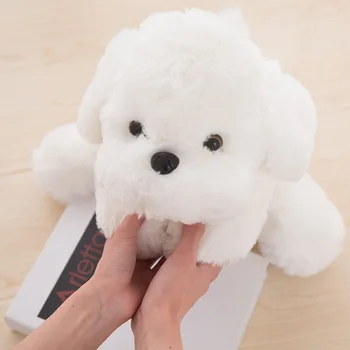 Gudrs balts suns, mīkstās Rotaļlietas Plīša Dzīvnieki Bērniem Soft Kawaii Pet Lelle Cute Kids Rotaļlietas Meitenēm Zēniem dzimšanas dienas dāvanu 25cm