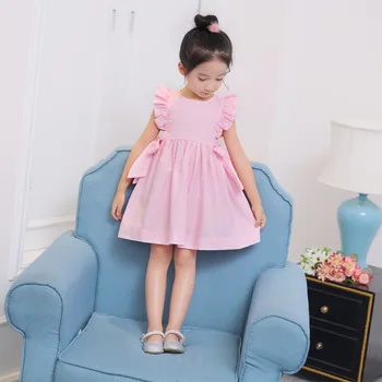 Gudrs savirmot kleitu vecuma, 3 -10 gadus mazas meitenes princese kostīmu 2019 vasaras šifona baby meitenes big-priekšgala kleita bez piedurknēm frocks
