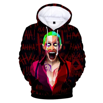 HAHA Joker Smieklīgi 3D pelēkā vārna Halloween Crazy Smile Pulovers pelēkā vārna sporta Krekls Modes Streetwear Jaka, Mētelis Foršs Unisex Sportwear