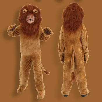 Halloween Bērniem Adlut Unisex Wizard of OZ Darbības Masku Ilgi Haired Lauvas The Lion King Cosplay Kostīmi Jumpsuits
