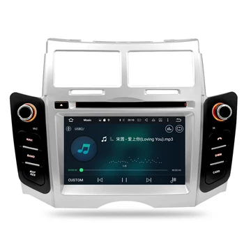 IPS Android 10.0 Auto DVD atskaņotājs, GPS Navigācijas Multimediju Stereo Toyota Yaris no 2005. līdz 2011. gadam Auto Radio Audio Bluetooth Headunit