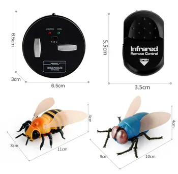 Infrasarkano RC dzīvnieku, Kukaiņu Rotaļlietas Simulācijas spider bišu lidot krabju Ladyb humoru Elektriskā robots Rotaļlietu Halloween Palaidnība Kukaiņi bērniem rotaļlietas