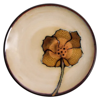 Japāņu Keramikas Galda Piederumi Vakariņas Plāksnes Radošo Roku Zīmēšanas Mājas Ēdināšanas Paplāte Kūka Riekstu Uzkodas Augļu Ēdiens Steiks Apdare Ēdiens