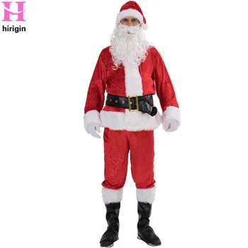 Jaunu 5GAB Uzvalks Ziemassvētki Ziemassvētku Santa Klausa Tērpu Pieaugušo Tērpiem Iedomātā Plus Kleita Plus Izmērs S-3XL
