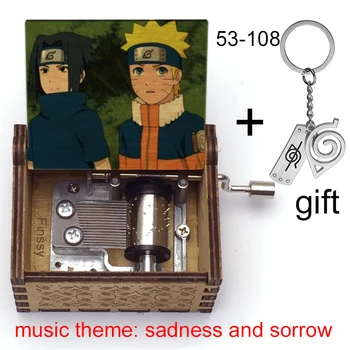 Jaunākās Anime Naruto Hatake Kakashi Dziesmu Skumjas Un Bēdas Antīkām Koka Roku Music Box Dzimšanas diena Ziemassvētku Dāvanu bērniem Kuģiem