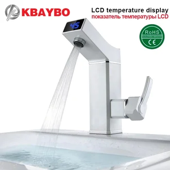 KBAYBO Jaunu LCD Elektriskā Jaucējkrāns elektriskais ūdens sildītājs, elektriskais karstā ūdens krāna Inteliģento Digitālo Virtuves Instant Karstā Ūdens 3000W