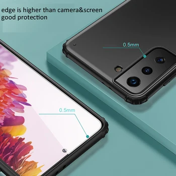 KEYSION Matēts Case for Samsung S21 Ultra S21+ S20 FE S10 Plus Pārredzamu Triecienizturīgs Telefona Aizmugurējo Vāciņu Galaxy Note 20 Ultra