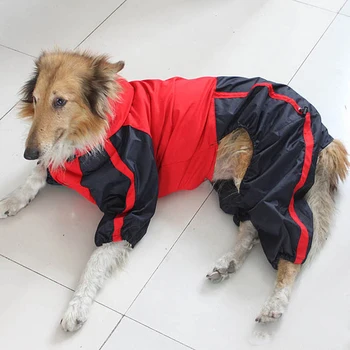 Karstā Pet Suņu Apģērbu, Lietus, Sniega Segas Ūdensizturīgs Lietusmēteļi 4 Kājas Raincoat lai Mazie Vidējie Lielie Suņi Viegli Tīrīt D6