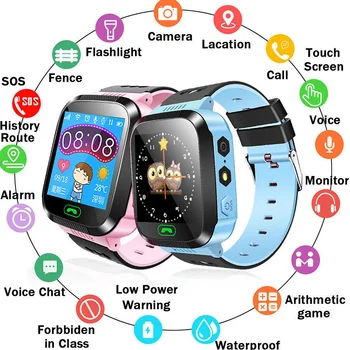 Karstā Pārdošanas Mazulis Droši Anti-zaudēja GPS Tracker SOS Zvanu GSM Smart Watch Phone, Android vai iOS