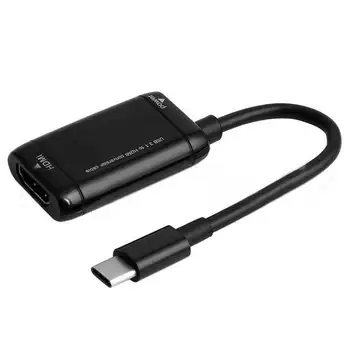 Karstā USB 3.1 HDMI Sadalītājs Ar Jaudas Ostas Funkciju USB-C C Tipa Pārveidotājs Vīrietis, Lai Sieviete, Huawei, Samsung Xiaomi Melns