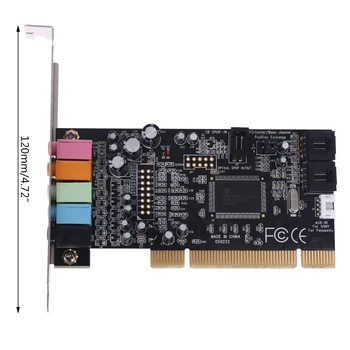 Klasiskās PCI Skaņas Karti 5.1 CH CMI8738 Chipset Audio Digitālā Darbvirsmas Pci Express Kartes 5.1 Kanālu TXC097
