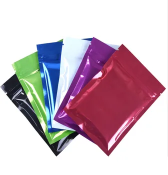 Krāsa alumīnija folijas maisiņā augstas kvalitātes iepakojuma soma alumīnija pārklājumu soma pārklājumu ziplock soma aizzīmogotā maisiņā dāvanu maisu noslēgtā pārtikas soma