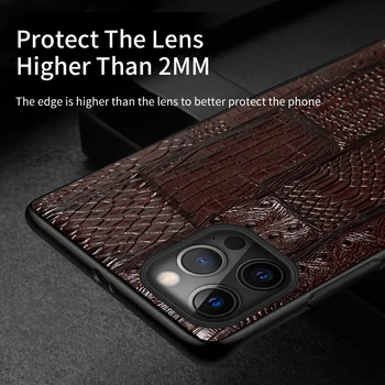 LANGSIDI Real Leather cover case For Iphone 12 pro max 11 pro aizmugurējo vāciņu Priekš iphone 12 pro 12 mini xr xs max 7 8 11 plus fundas