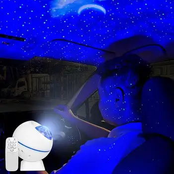LED Star Galaxy Projektoru Nakts Gaisma Mēness Clould Nakts noskaņu Vilnis Tālvadības Mūzikas Automašīnu Okeāna Kontroles Bērniem Lampas Projektoru S0B8