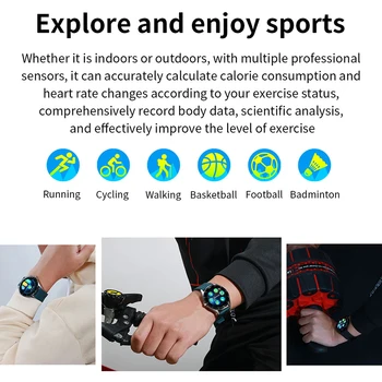 LIGE IP68 Ūdensnecaurlaidīga Smart Skatīties Vīrieši Sirdsdarbības Ātrums, asinsspiediens Daudzfunkciju Informācijas Atgādinājums skārienekrānu Smartwatch