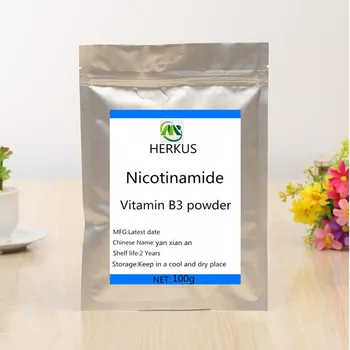 Labākā pārdošanas labāko niacinamide vitamīns B3 pulveris, uzlabot ādas, zemāks holesterīna līmenis, anti-novecošanās
