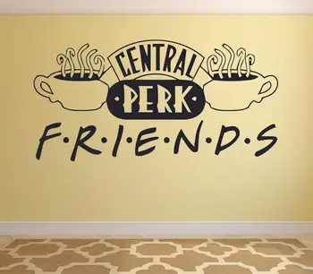 Logo Sienas Decal Central Perk Draugiem TV Šovs Durvju Logu Vinila Uzlīmes Guļamistaba, Dzīvojamā Istaba Mājā, Interjera Dekori Vārdiem Sienas Q365