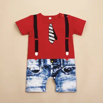 Lovely Baby Zēni Bērniem, Jaundzimušā bērna Romper (Dungriņi) Džinsa Krāsā ar Īsām Piedurknēm Jumpsuit Apģērbs, Apģērbu Romper UK