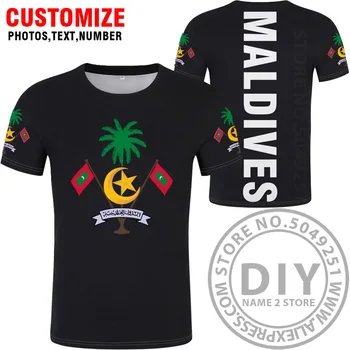 MALDIVU T Krekls Bez Diy Custom Logo Nosaukums Skaits MDV T-kreklu Foto Tekstu Respirant Apģērbu Drukāt Nav Izbalināt Nav Krekinga Tshirt
