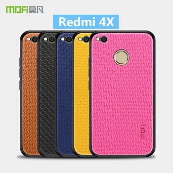 MOFi Apbalvojumus Sērijas Gadījumā Xiaomi Redmi 4X Pīt Dizaina TPU DATORU Aizsardzības Telefonu Gadījumā Vāks Redmi 4X Audums Gadījumā